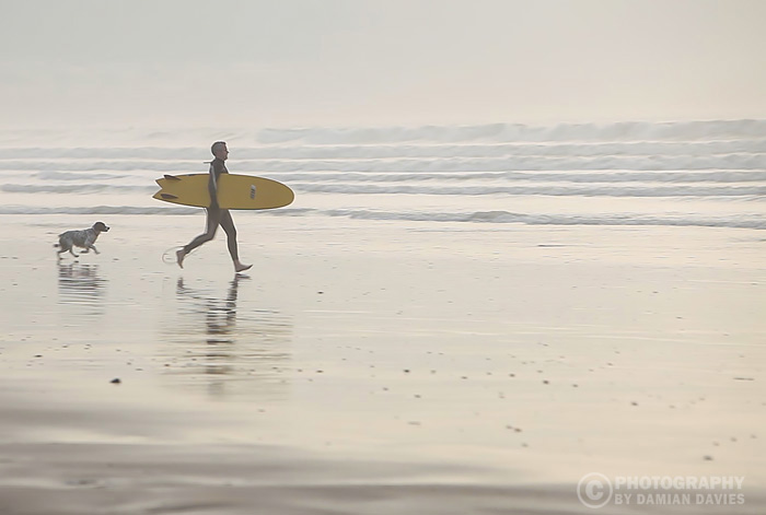 Creative Video of surfer in Westward Ho North Devon