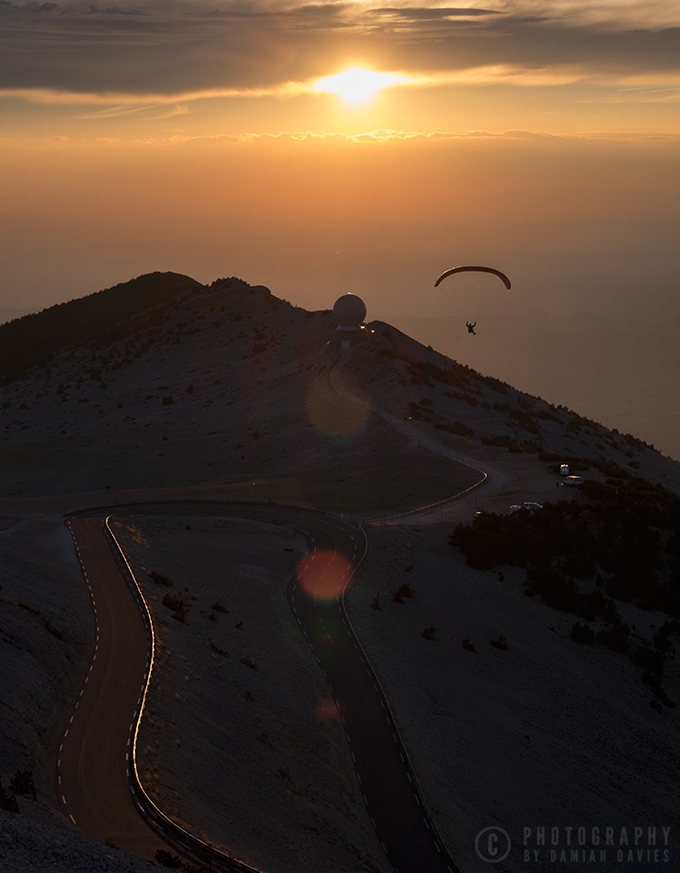 Mt Ventoux at dusk, France, photographer Damian Davies photographing in Britain and throughout Europe.