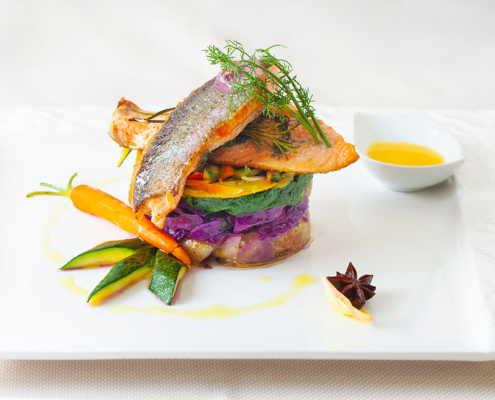 Restaurant food photography for British Airways inflight magazine